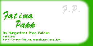 fatima papp business card